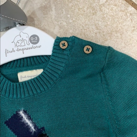 NWT First Impressions Penguin Holiday Sweater 0-3 - Picture 3 of 5